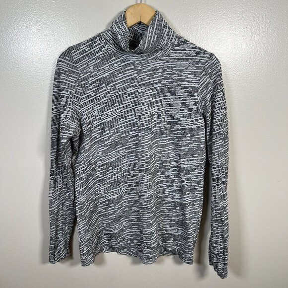 Athleta Flurry Seamless Turtleneck Size XL Wren Black Winter Training Athletic - Picture 1 of 10